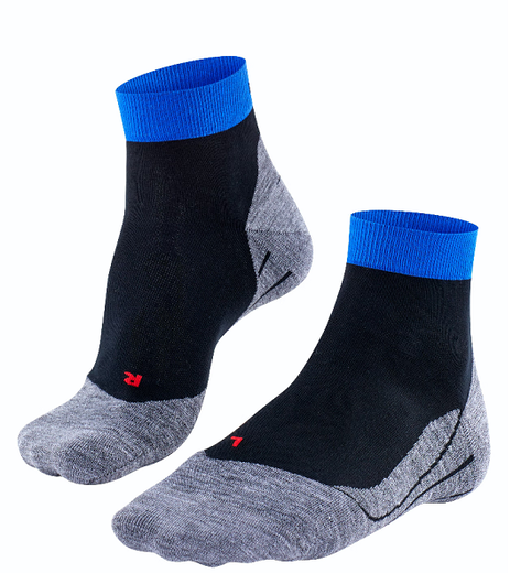 Falke Laufsocke RU4 Endurance Short (mittelstarke Polsterung) schwarz/grau Herren - 1 Paar